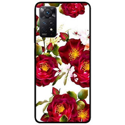 Ốp lưng dành cho Xiaomi Redmi Note 11 Pro 5G - Hoa Hồng Nhị Vàng Nền Trắng