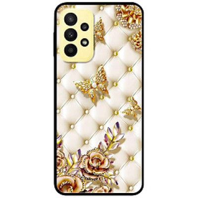 Ốp lưng dành cho Samsung A13 4G mẫu Bướm Vàng Nền Da