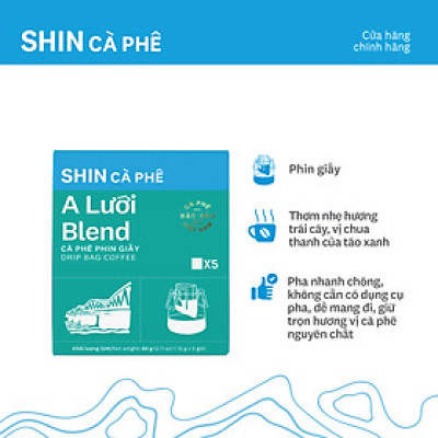 Cà phê A Lưới Blend - SHIN Cà Phê - Túi Nhúng - Hộp 10 gói