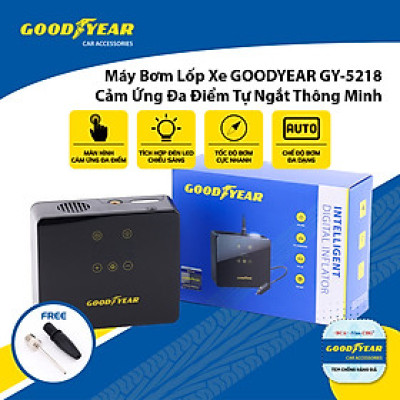 Máy Bơm Lốp Ô Tô Điện Tử Cảm Ứng Thông Minh Đa Năng GOODYEAR GY-5218 - Nhập Khẩu Chính Hãng