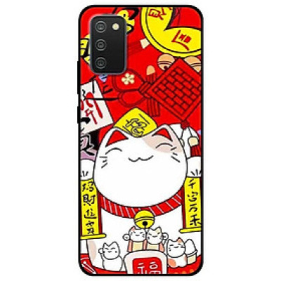 Ốp lưng dành cho Samsung Galaxy A02s mẫu Mèo Nằm Chờ Cá