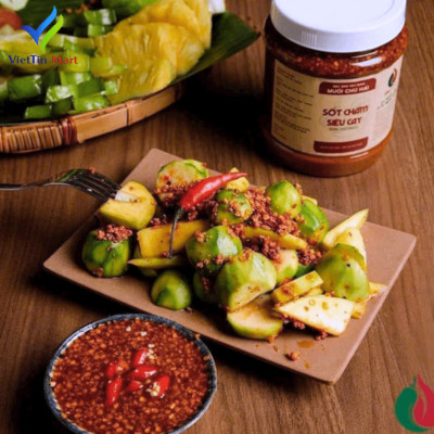 Sốt Chấm Chú Hải Cay Vừa, Siêu Cay - Ăn Chay Được