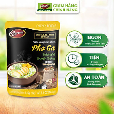 Nước Dùng Phở Gà Barona 145g tươi ngon chuẩn vị không cần nêm nếm