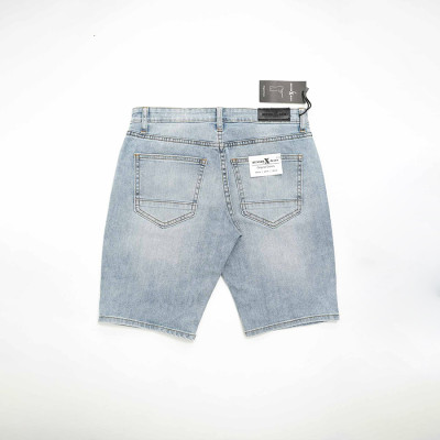 Quần Short Jeans Nam Cao Cấp HUNTER X-RAYS Form Slimfit  Màu Xanh Wash Bạc S37