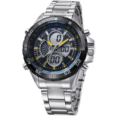 Đồng hồ nam WEIDE WH1103 Màn hình kép,kỹ thuật số,Đèn nền LCD chống thấm nước 