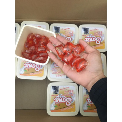 Viên giặt xả sinh học SONA giặt xả quần áo 2 trong 1 hộp 30 viên