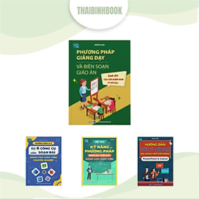 Combo 4 sách: Biên soạn giáo án mầm non, Bộ 6 công cụ, Kỹ năng giảng dạy cuốn hút, Powerpoint Canva