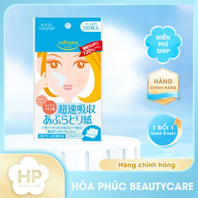 Giấy Thấm Dầu Nhanh Kose Softymo Quick Oil Off Sheet (150 Miếng)