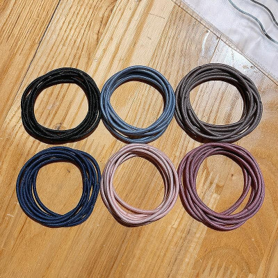 Dây buộc tóc nhiều màu có túi zip, chun buộc tóc set 100 cái tiện dụng cho cả bé và người lớn