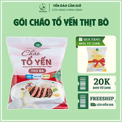 Yến Đảo - Thùng 30 Gói Cháo Yến Thịt Bò Thơm Ngon Tiện Dụng Giàu Dinh Dưỡng Cho Mọi Nhà