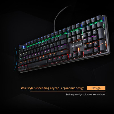 Bàn phím cơ MAGIC-REFINER 108 Phím N-key rollover Cáp USB Blue Switch Backlight