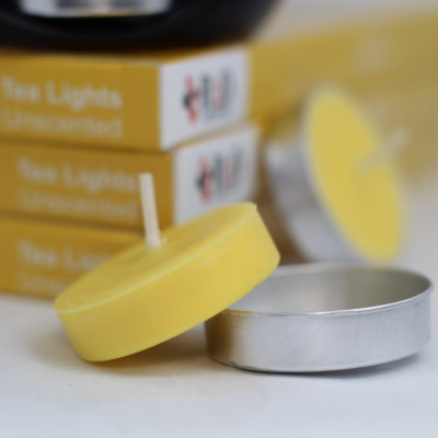 Nến tealight 10 viên không khói không mùi R2D màu vàng dùng cho đèn xông tinh dầu