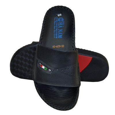 Dép Nam Quai Ngang HÀ NAM Da Bò Thật Cao Cấp DNA2078