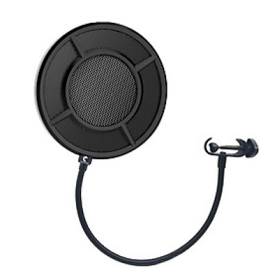 Màn hình Yanmai Microphone bộ lọc Pop Hình tròn Mặt nạ gió, Màn chắn hình lưới,kim loại hai lớp với kẹp đứng