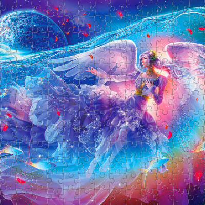 Tranh xếp Hình Tia Sáng-  Đôi cánh thiên thần (247 Mảnh Ghép)