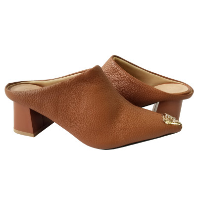 Dép Cao Gót Nữ BIGGBEN Da Bò Cao 6 Phân DCG81