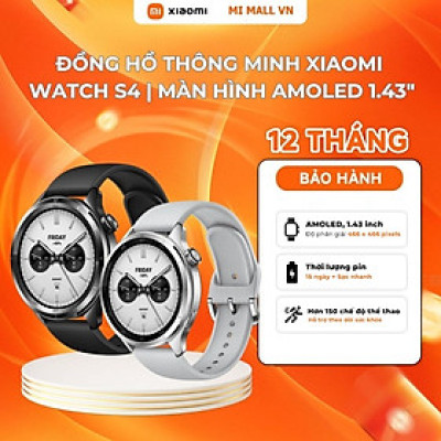 Đồng Hồ Thể Thao Thông Minh Xiaomi Watch S4 Sport _ Phiên Bản Quốc Tế, Bảo Hành 12 Tháng