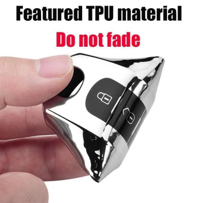 Ốp Chìa Khóa Silicon Tráng Gương Dành Cho Xe CAMRY 2019 2020 2021 - kèm móc treo