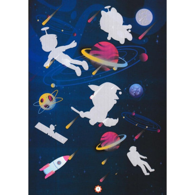 Sách - Bóc Dán Decal Thông Minh Sticker - Cuộc Phiêu Lưu Vào Vũ Trụ - Hồng Ân