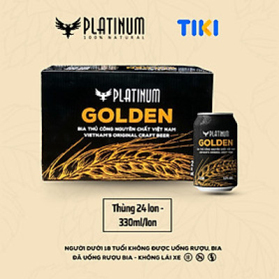 [Thùng 24 lon] Bia Thủ Công Platinum Golden Ale Lon 330ml 5% Chính Hãng Bán Chạy Nhất