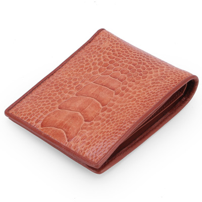 HP2426-27-28-29 - Ví nam Huy Hoàng da đà điểu da trơn màu đen, nâu đất, nâu đỏ, vàng bò