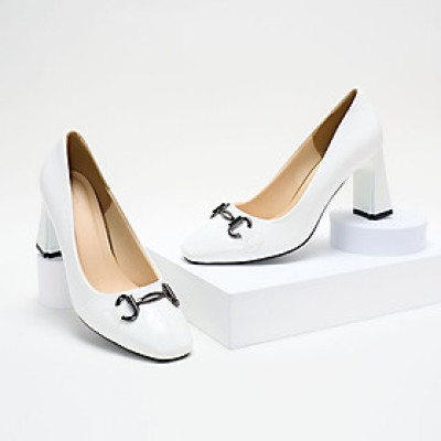 Giày gót vuông nơ khóa 7P PABNO PN22012