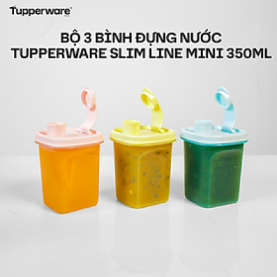 Bộ 3 bình đựng nước Tupperware Slim Line Mini 350ml