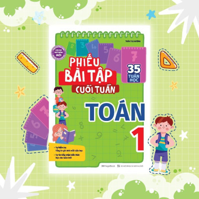 Sách - Phiếu Bài Tập Cuối Tuần Toán Lớp 1 - Megabook