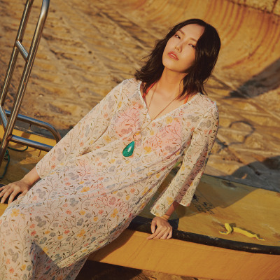 Áo Choàng Đi Biển Soleil DRE229 thời trang thiết kế Hity