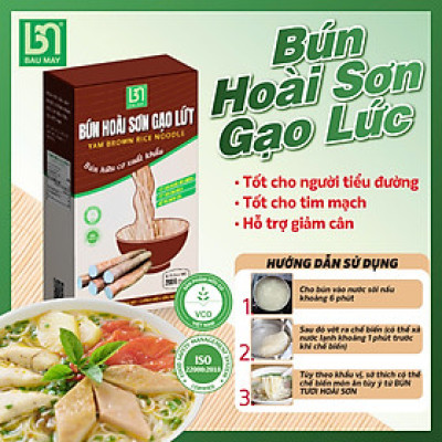 Bún Hoài sơn gạo lứt hữu cơ 200g - Thơm ngon, bổ dưỡng, tốt cho sức khỏe, giảm cân, Giúp No Lâu Giàu Chất Xơ, Vitamin