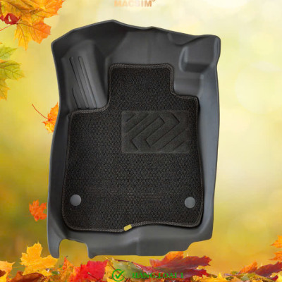 Thảm lót sàn xe ô tô 2 lớp Honda CRV 2023+ (2 hàng ghế sd3) Nhãn hiệu Macsim chất liệu nhựa TPE cao cấp màu đen