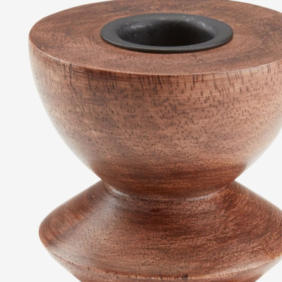 Chân nến | JYSK Janus | gỗ tự nhiên/thép | nâu | DK9xC14cm