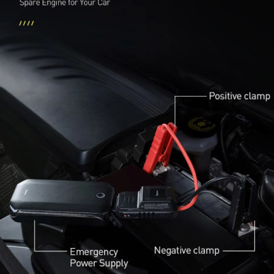 Bộ kích nổ ô tô, xe hơi kiêm pin sạc dự phòng nhãn hiệu Baseus cao cấp CRJS01-01 - Hàng Nhập Khẩu