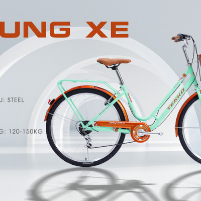 Xe đạp TEKKO C200S 26 inch, Khung thép cao cấp (Phù hợp với người cao từ 1m45 trở lên)