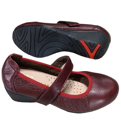 Giày Nữ Búp Bê Đế Xuồng HA NAM Da Bò Thật Thời Trang Cao Cấp 5cm GBBN2059