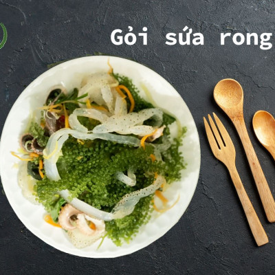 Rong nho biển GREEN FOOD - Sea grapes - Giàu vitamin, khoáng chất và các axit amin  (Túi zipper 100G)