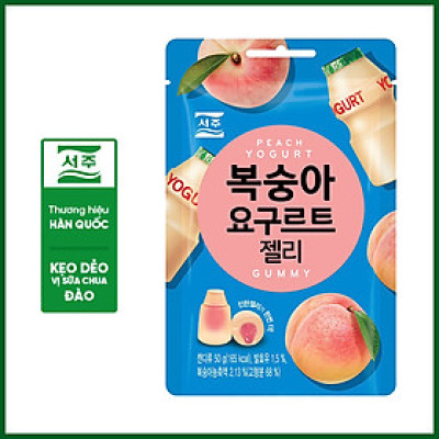 Kẹo dẻo vị sữa chua đào peach yogurt gummy Seoju (50g)
