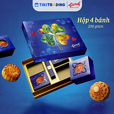 Hộp 4 Bánh Trung Thu Givral Sum Vầy 6 (200gr)