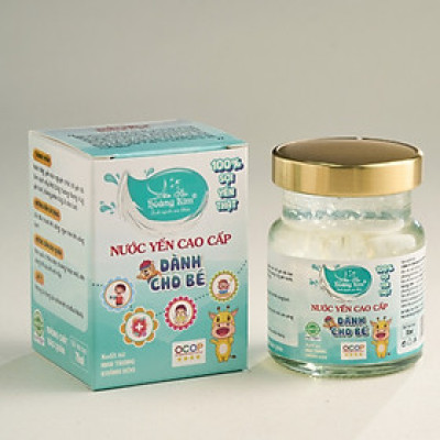 Nước Yến Chưng Sẵn Cho Bé Yến Sào Hoàng Kim - Tăng Đề Kháng, Hỗ Trợ Tiêu Hóa - Công Thức Chuyên Biệt, OCOP 4 Sao (Hộp 1 Hũ x 70ml)
