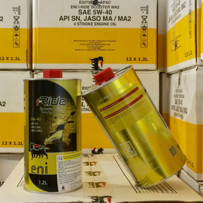 (HCM) Nhớt Eni I-Ride Scooter MA2 5W40 full tổng hợp 1.2L