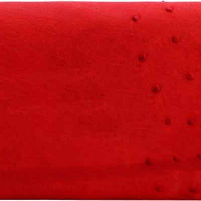 Ví Nữ Da Đà Điểu 3 Gấp Huy Hoàng HT3401 (18.5 x 9 cm) - Đỏ