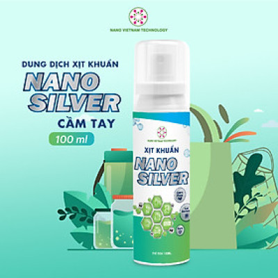 Chai xịt kháng khuẩn, diệt khuẩn, khử mùi Nano Bạc (Nano Silver) loại bỏ mùi hôi, vệ sinh tay chân cơ thể, vật dụng gia đình, cá nhân 100ml
