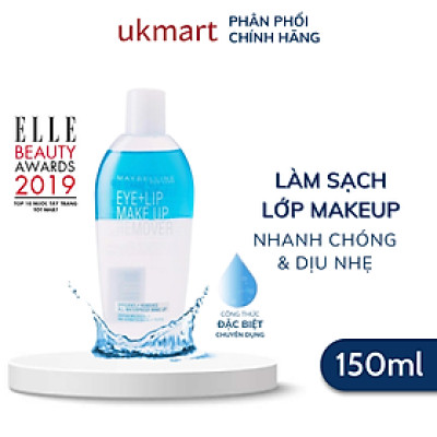 Tẩy Trang Mắt Môi Chuyên Dụng Maybelline New York Eye & Lip Makeup Remover 150ml