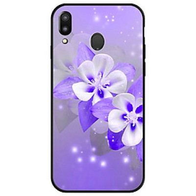 Ốp lưng cho Samsung Galaxy A30 mẫu nền hoa tím 1 - Hàng chính hãng