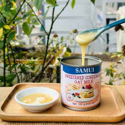 Sữa đặc thuần chay có đường từ Yến mạch SAMUI 320g Sweetened condensed Oat milk