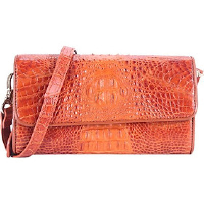 Túi Đeo Nữ Da Cá Sấu Huy Hoàng HT6257 (12 x 21 cm) - Vàng