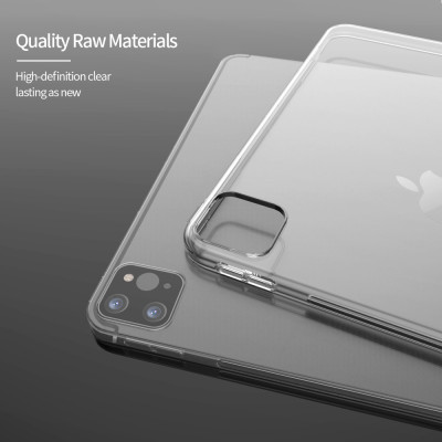 Ốp lưng silicon dẻo trong dành cho iPad Pro 11 inch M4 2024 , chống bụi bẩn có gờ bảo vệ camera - hàng nhập khẩu