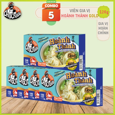 Combo 5 Hộp Viên Gia Vị Hoành Thánh Ông Chà Và 126gr (Wonton Noodle Soup Cubes)