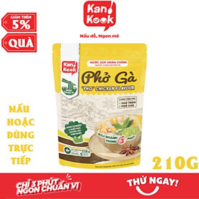 Nước Xốt (Sốt) Cô Đặc Vị Phở Gà KanKook Gói 210g Nấu/Trộn Ăn Liền Vị Hoàn Chỉnh Chuẩn Vị Phở Sài Gòn