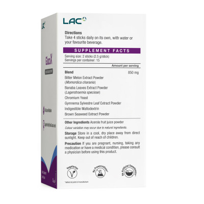 BỘT HÒA TAN HỖ TRỢ KIỂM SOÁT ĐƯỜNG HUYẾT LAC GLUCOX (2.5G X 30 GÓI)
